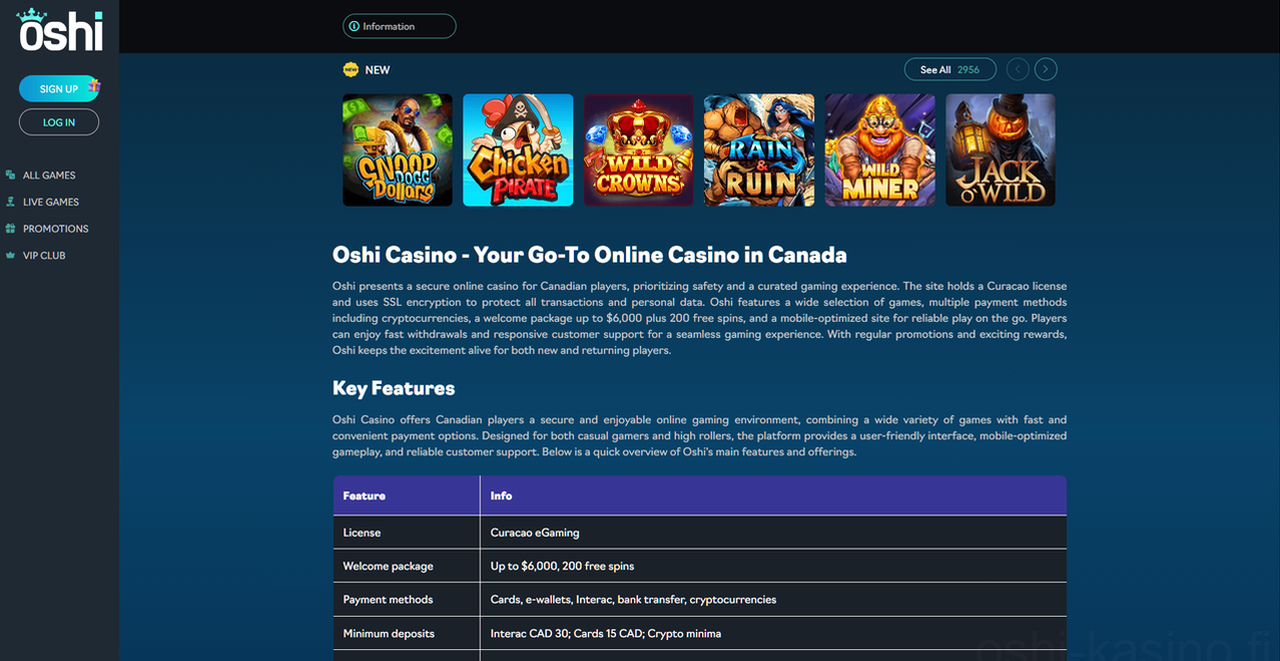 Oshi Casino Casino